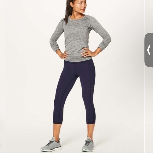 Lululemon leggings womens Speed Up Crop (21") Midnight Navy size 4 - Picture 1 of 12